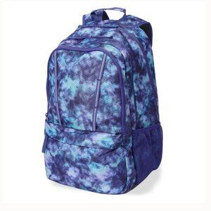 Lands' End Kids ClassMate Backpack Plum Mystery Galaxy size X-large.